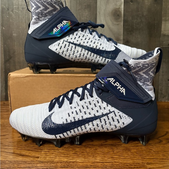 Nike Alpha Menace Elite 2 White Blue Men\'s Football Cleats BV2077-101 Size main image 6